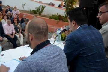 El edil Ramos pregona las fiestas del Carmen de La Medianía (Foto Francisco Javier Santana)